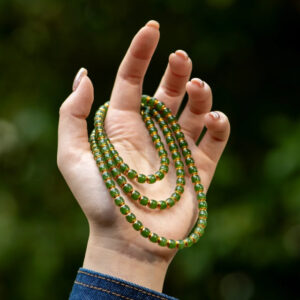 Jadeite and White Gold Diamond Bracelet