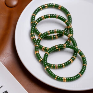 spinach green gold diamond bracelet