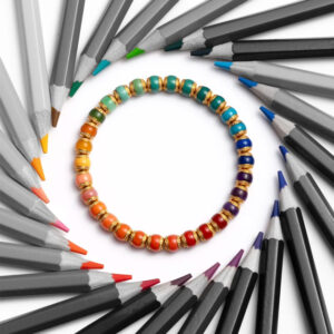rainbow diamond cut bracelet