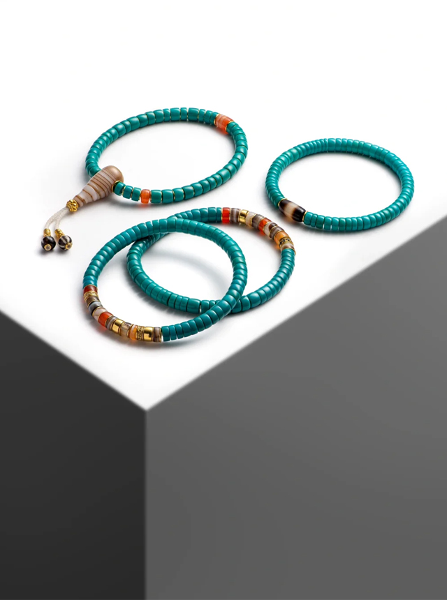 turquoise and gold diamond bracelet