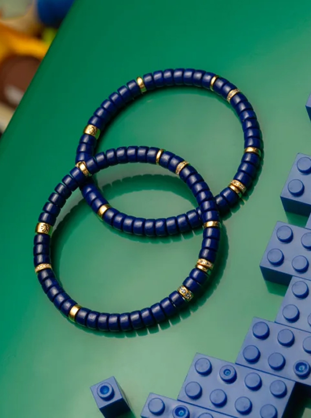lapis lazuli and gold diamond bracelet