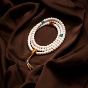 white wax rosary set