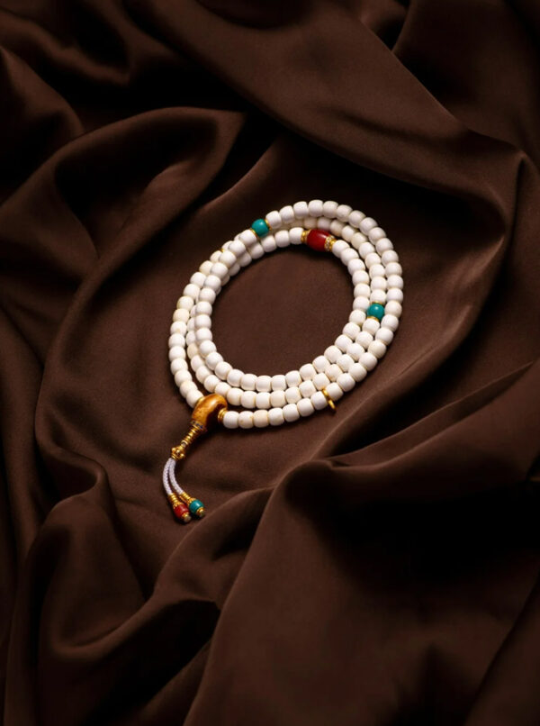 white wax rosary set
