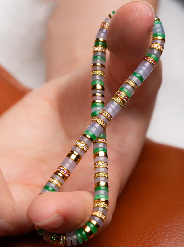jadeite and gold diamond bracelet