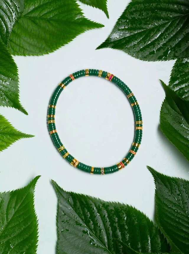 jadeite and gold diamond bracelet