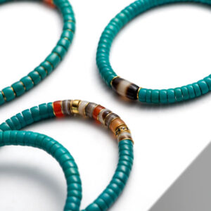 turquoise and gold diamond bracelet