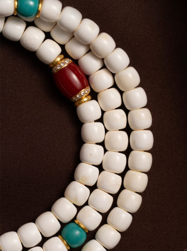 white wax rosary set
