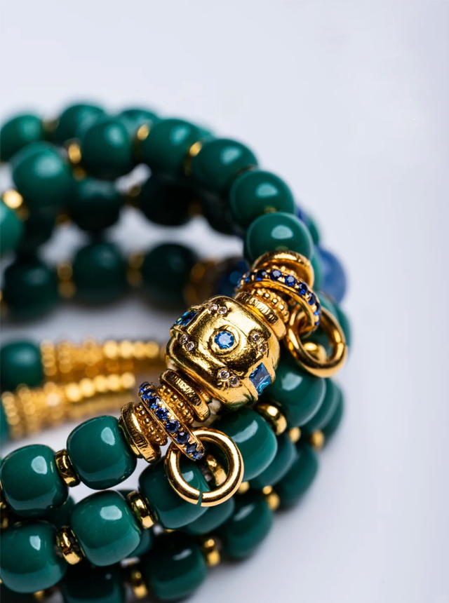 turquoise and gold bracelet