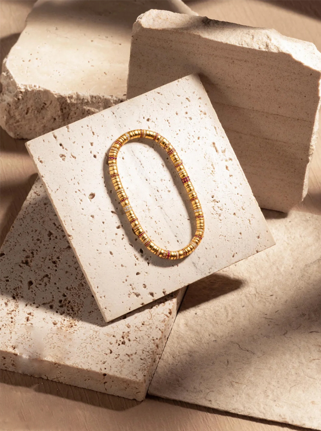 gold and colored diamond bracelet
