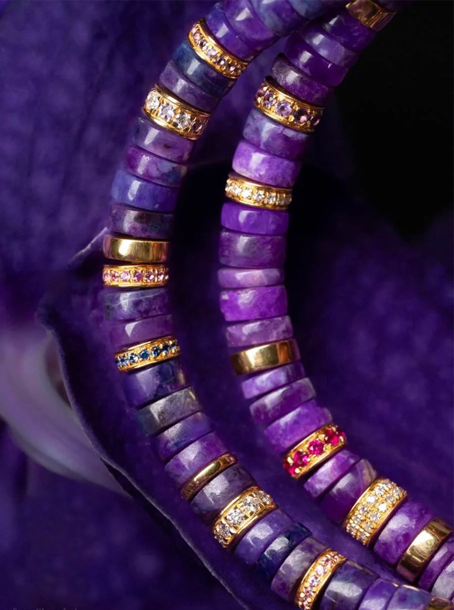 purple gold diamond bracelet