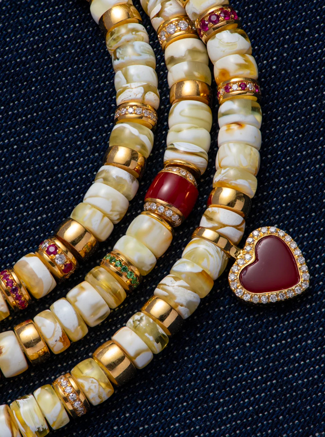 natural amber and honey amber prayer beads