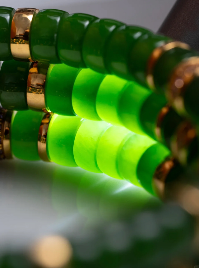 spinach green gold diamond bracelet