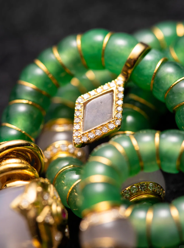 jadeite and gold diamond bracelet