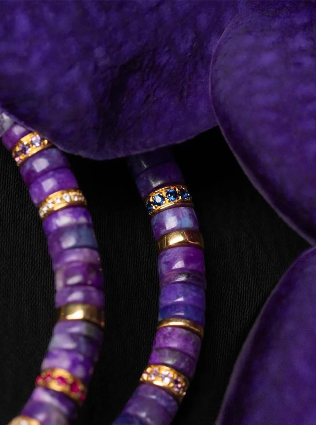 purple gold diamond bracelet