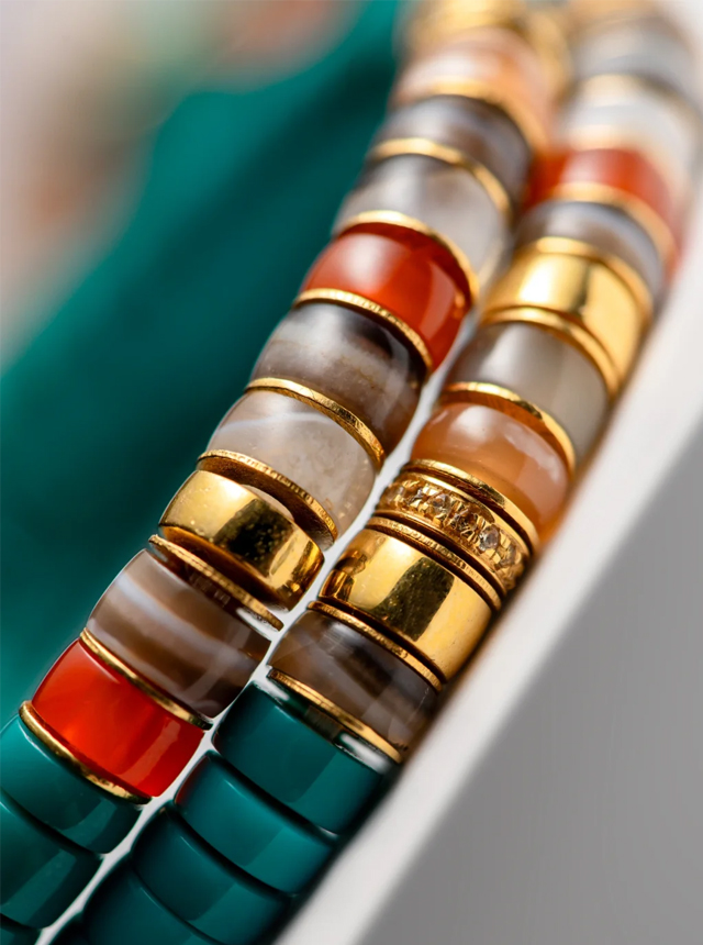 turquoise and gold diamond bracelet