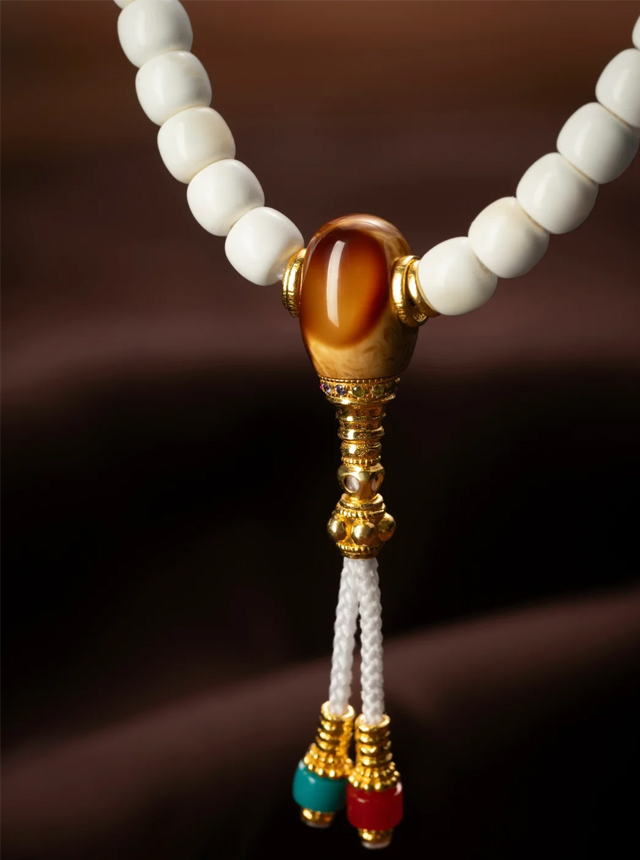 white wax rosary set
