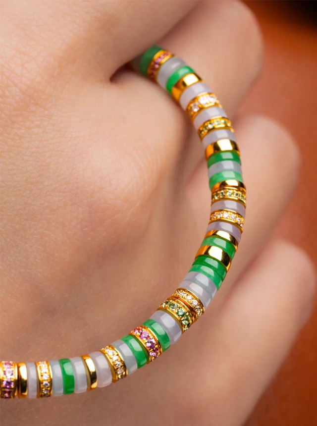jadeite and gold diamond bracelet