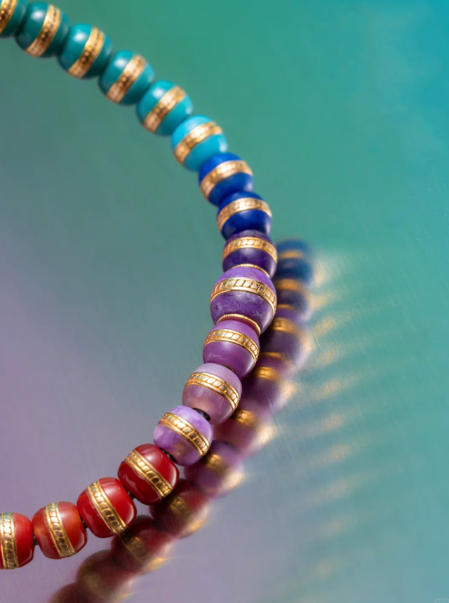 rainbow burger bracelet