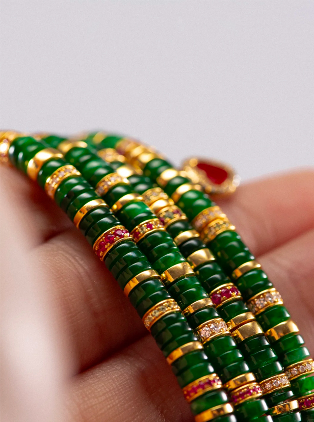 jadeite and gold diamond bracelet