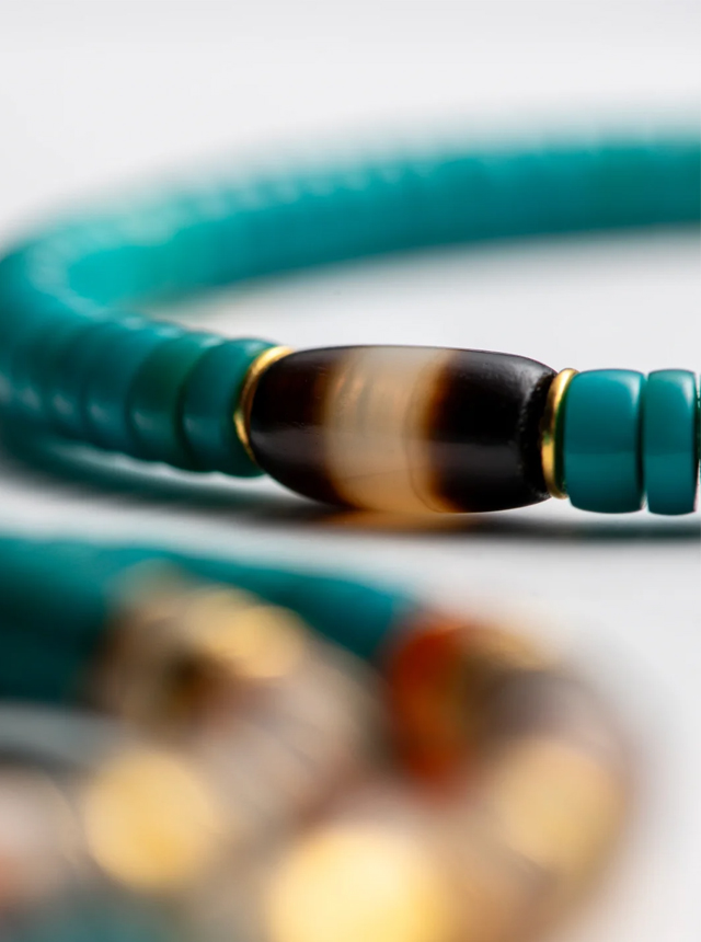 turquoise and gold diamond bracelet