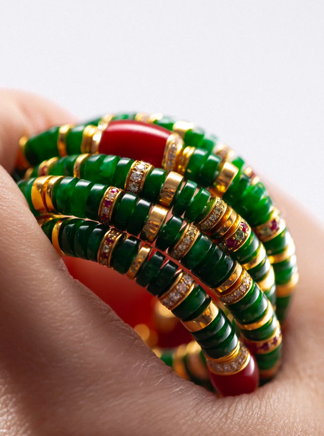 jadeite and gold diamond bracelet