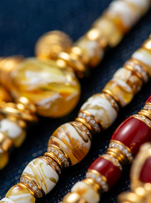 natural amber and honey amber prayer beads