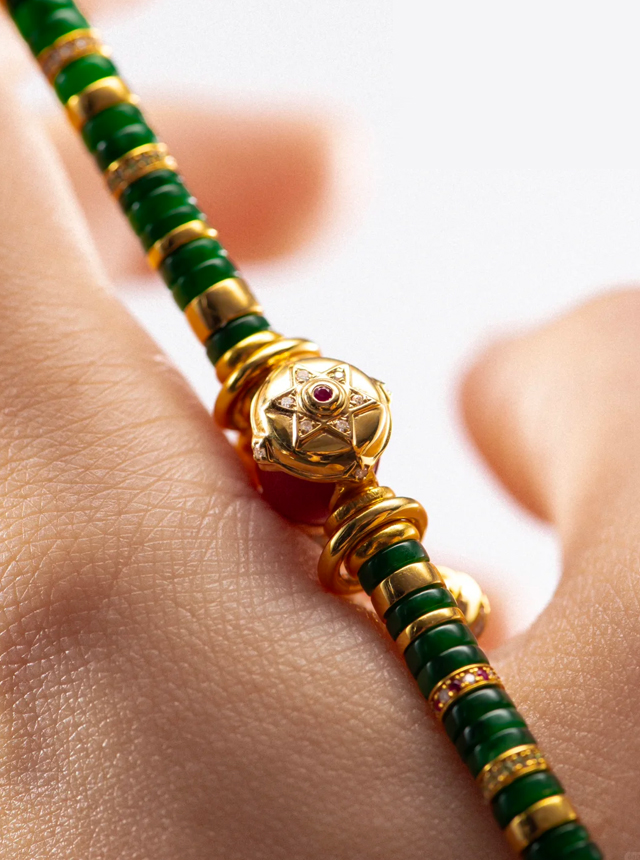jadeite and gold diamond bracelet