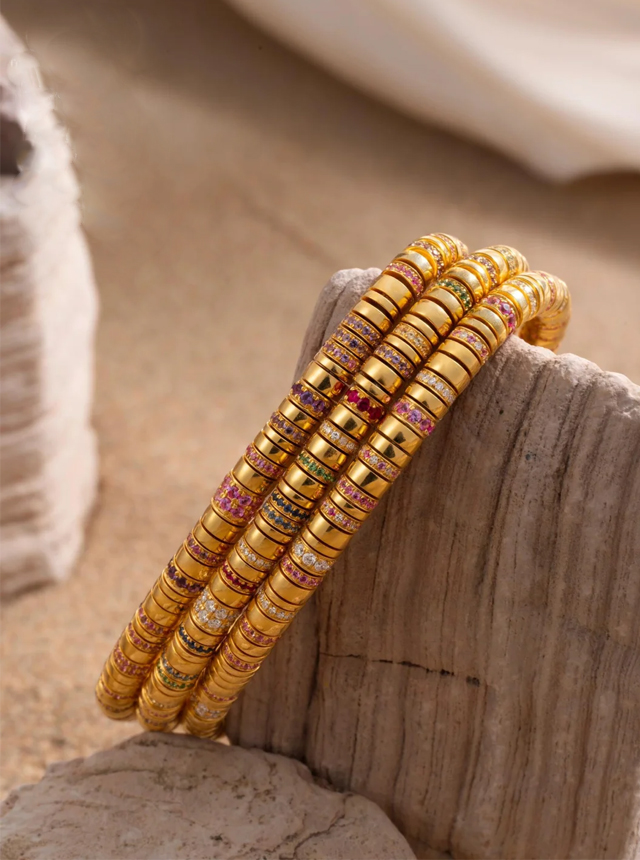 gold and colored diamond bracelet