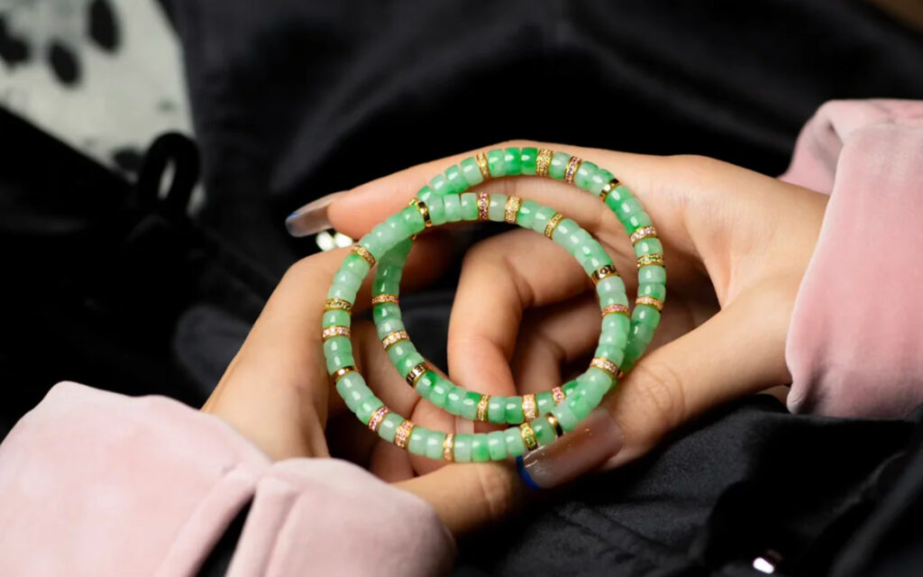 Jadeite and Diamond Bracelet