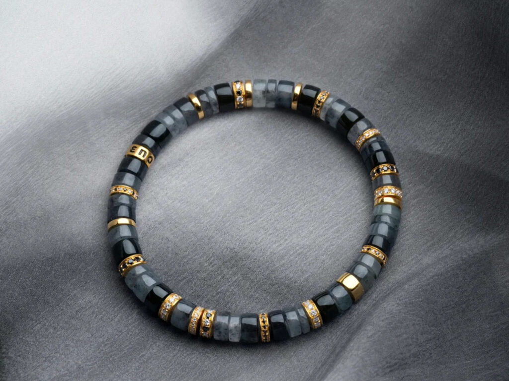 Jadeite Gold Diamond Bracelet