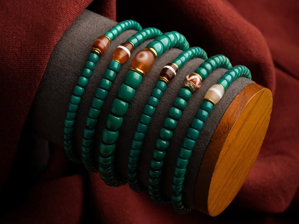 Turquoise and Gold Diamond Bracelet