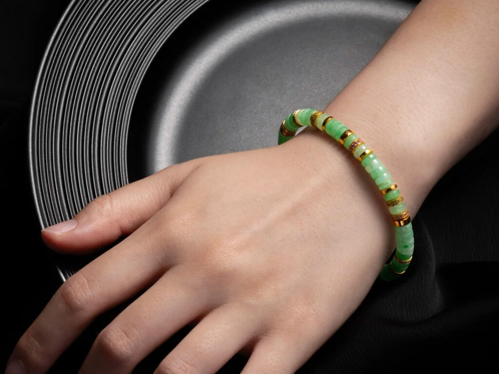 Jadeite and Diamond Bracelet