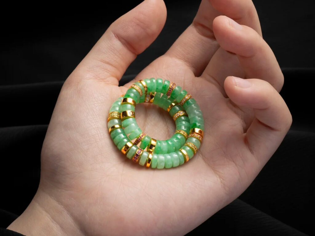 Jadeite and Diamond Bracelet