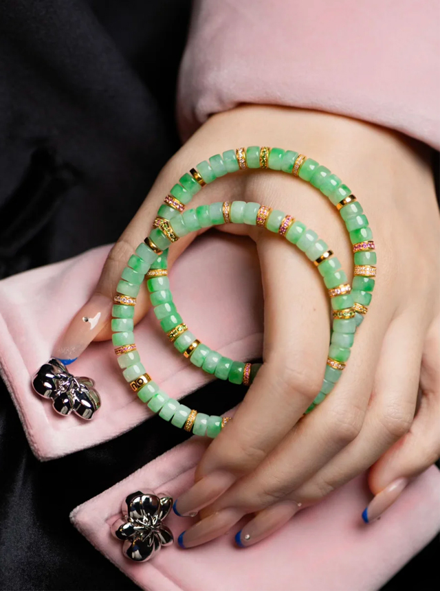 sweet green jadeite bracelet