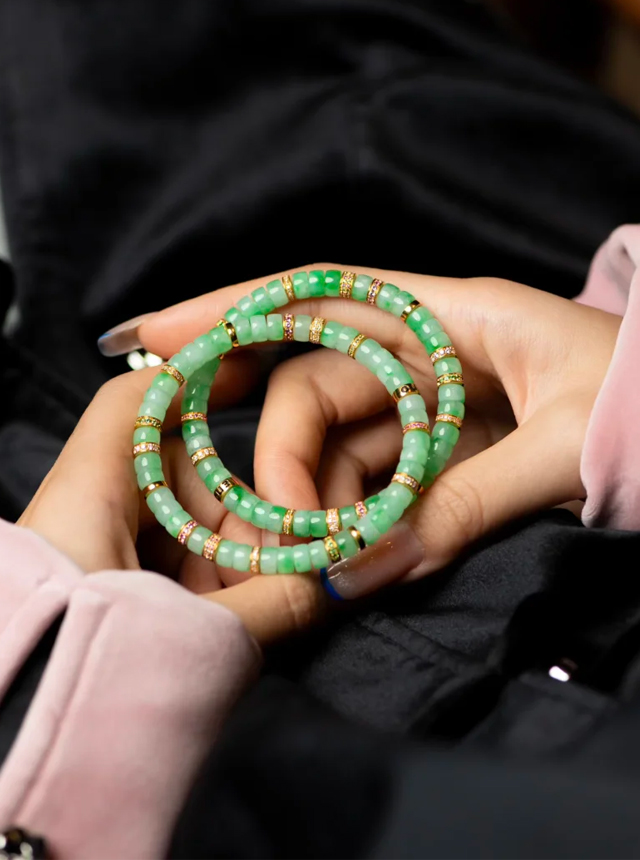 sweet green jadeite bracelet