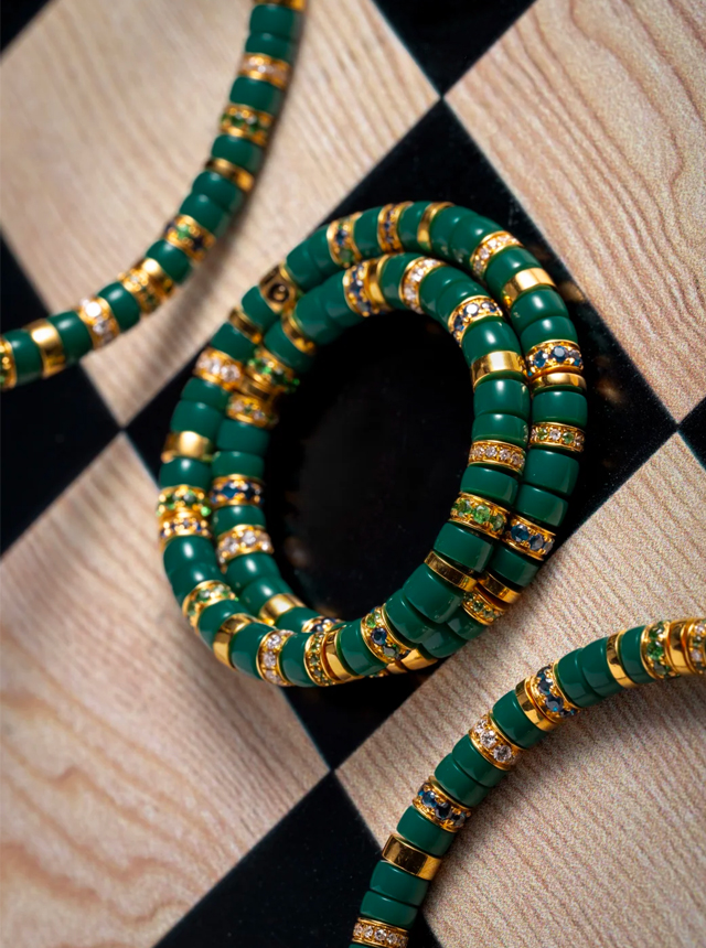 turquoise and gold diamond bracelet