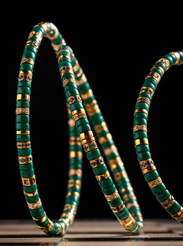 turquoise and gold diamond bracelet