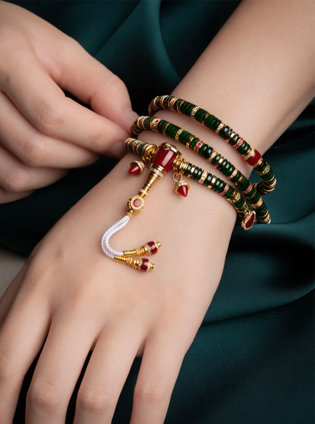 jadeite and gold diamond bracelet
