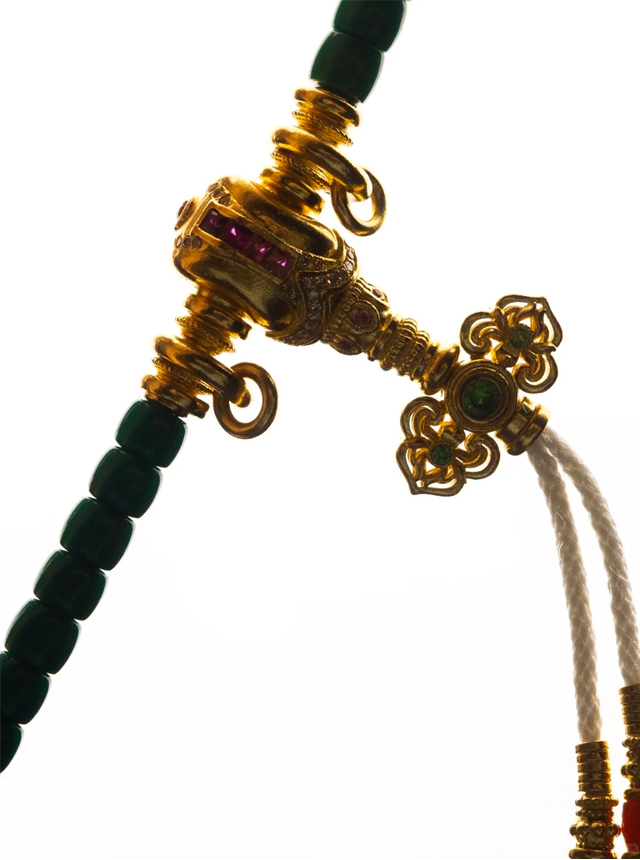 vintage oily green rainbow bracelet