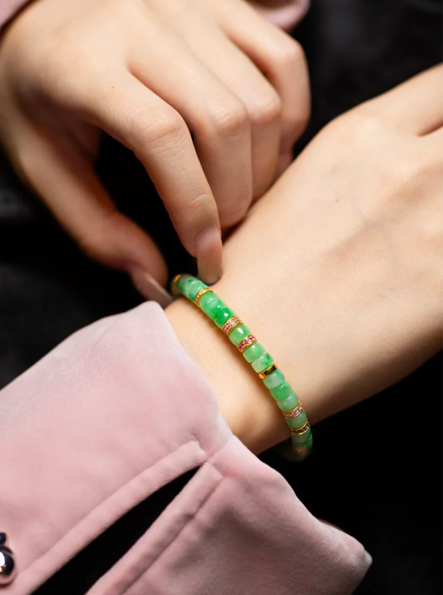 sweet green jadeite bracelet