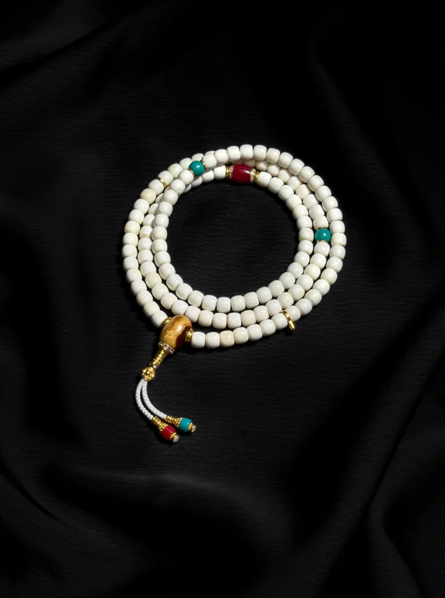 white amber rosary set white amber rosary set