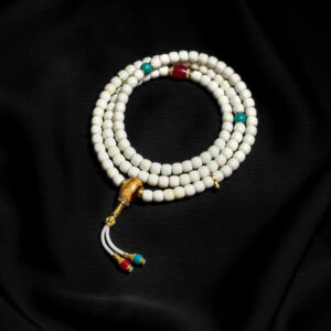 white amber rosary set