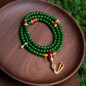 108 bead jadeite and south red rosary
