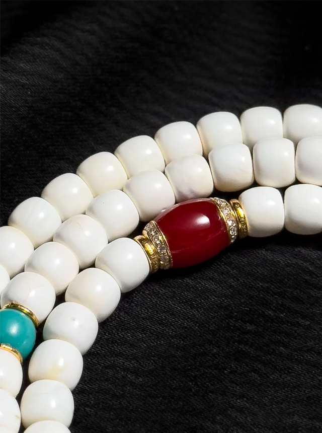 white amber rosary set white amber rosary set